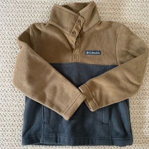 Columbia Kids' Tan and Charcoal Fleece Jacket